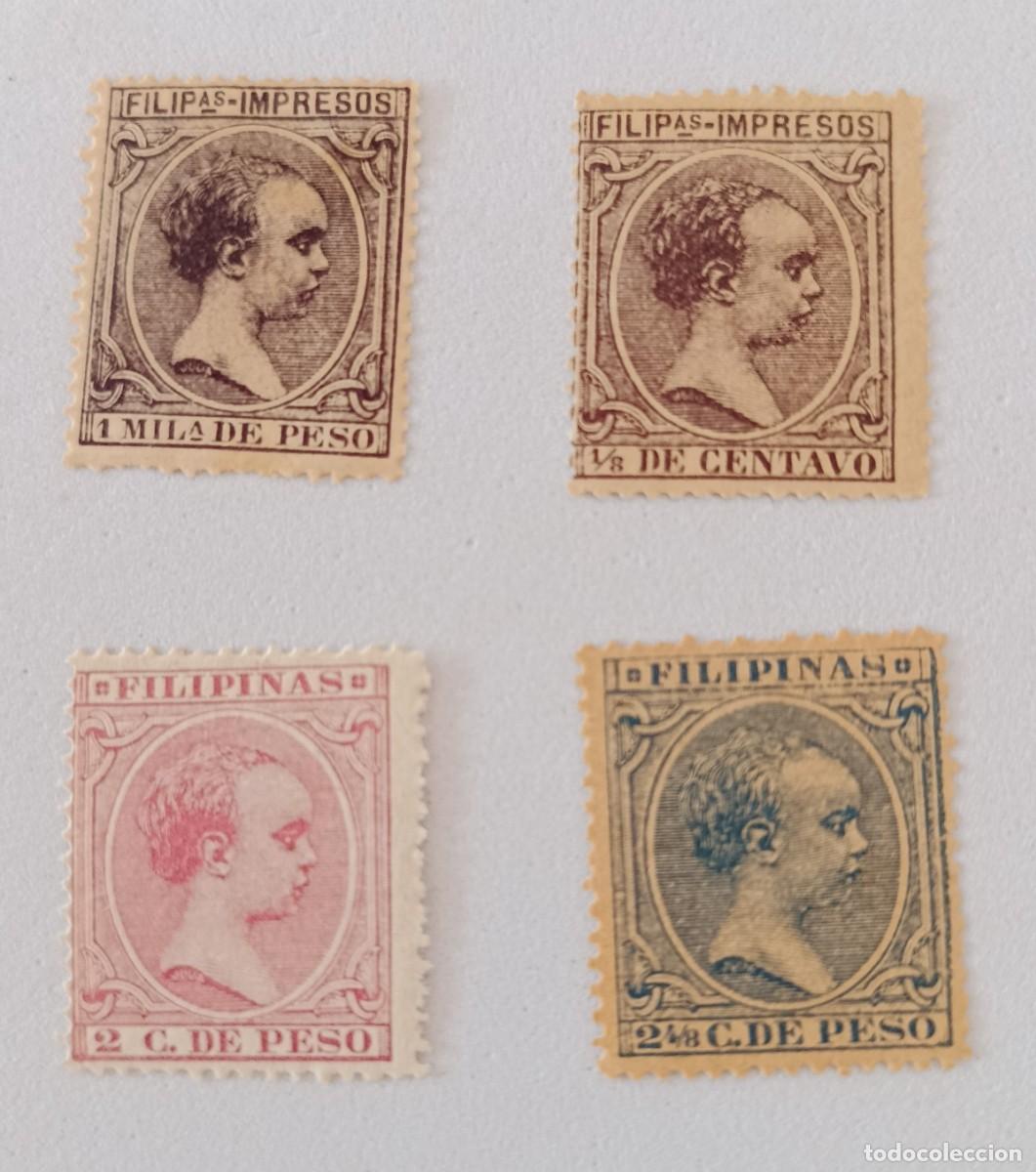 Sellos: Sellos excolonias espa&ntilde;olas Filipinas, edifil 76, 79, 80/81.
