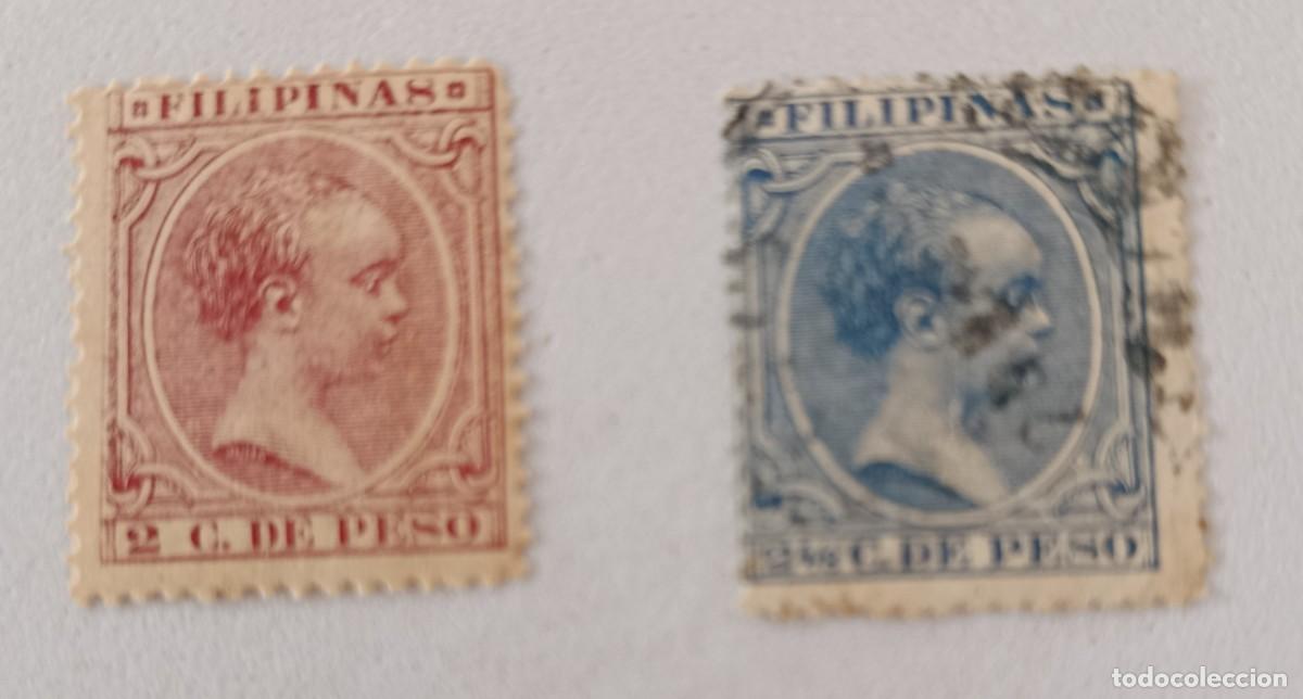 Sellos: Sellos excolonias espa&ntilde;olas Filipinas 1890, edifil 80/81.