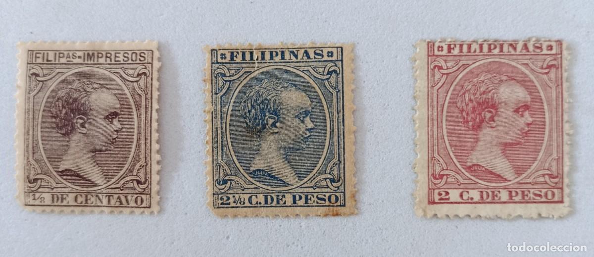 Sellos: Sellos excolonias espa&ntilde;olas Filipinas 1890, edifil 79/81.