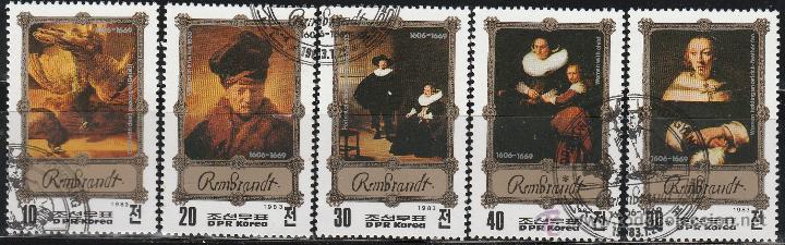 Sellos: COREA DEL NORTE. 1983. SERIE . REMBRANT. *.MH - Foto 1
