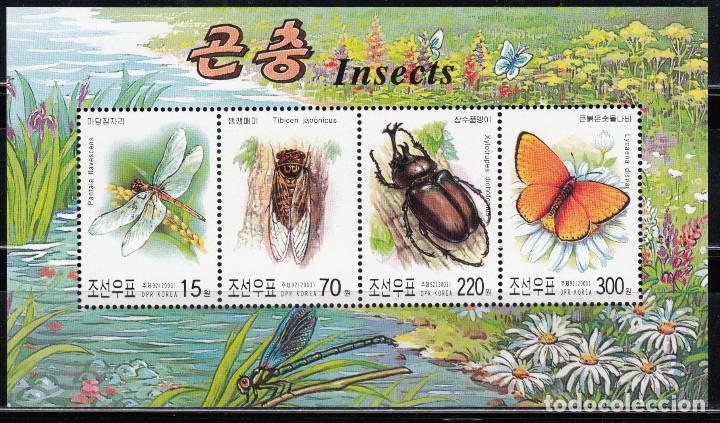 Sellos: COREA DEL NORTE , 2003 YVERT N&ordm; 3239 / 3242 , TEMA INSECTOS - Foto 1
