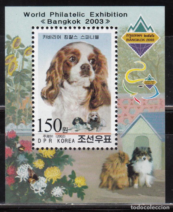 Sellos: COREA DEL NORTE , 2003 YVERT N&ordm; 450 A  / ** / , TEMA ANIMALES , PERROS - Foto 1