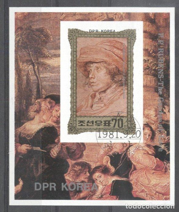 Sellos: Korea 1981 Paintings, Rubens, imperf. sheet, used    T.290 - Foto 1
