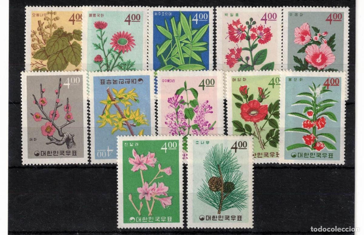 Sellos: Corea del Sur, Serie completa y nueva del tema Flora - Foto 1