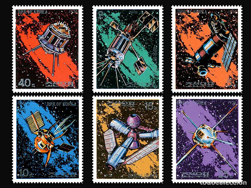 Sellos: RPDC 1976 D&iacute;a del vuelo espacial Espacio MNH - Foto 1