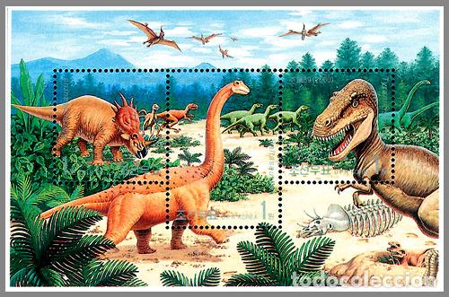 Sellos: RPDC 2000 animales mesozoicos dinosaurios MNH - Foto 1