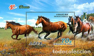 Sellos: RPDC 2013 Caballos Mascotas MNH - Foto 1