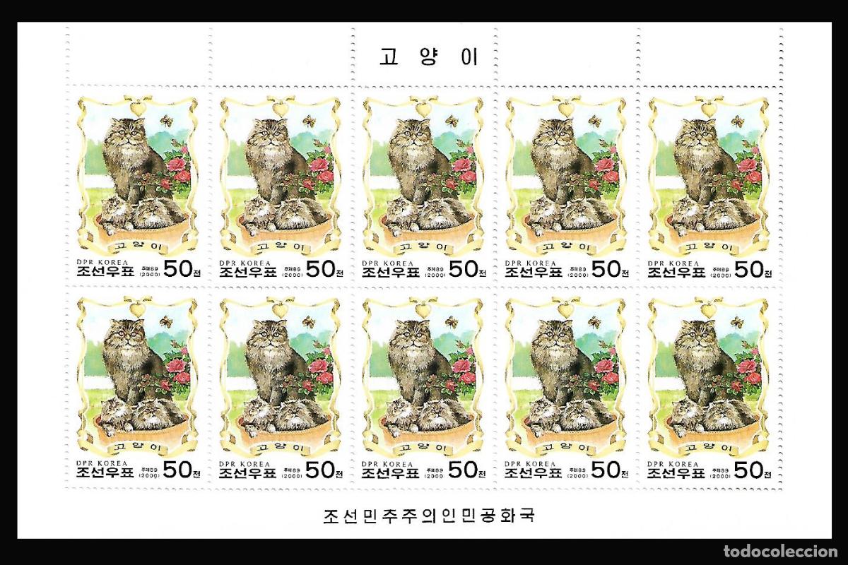 Sellos: RPDC 2000 gatos MNH - Foto 1