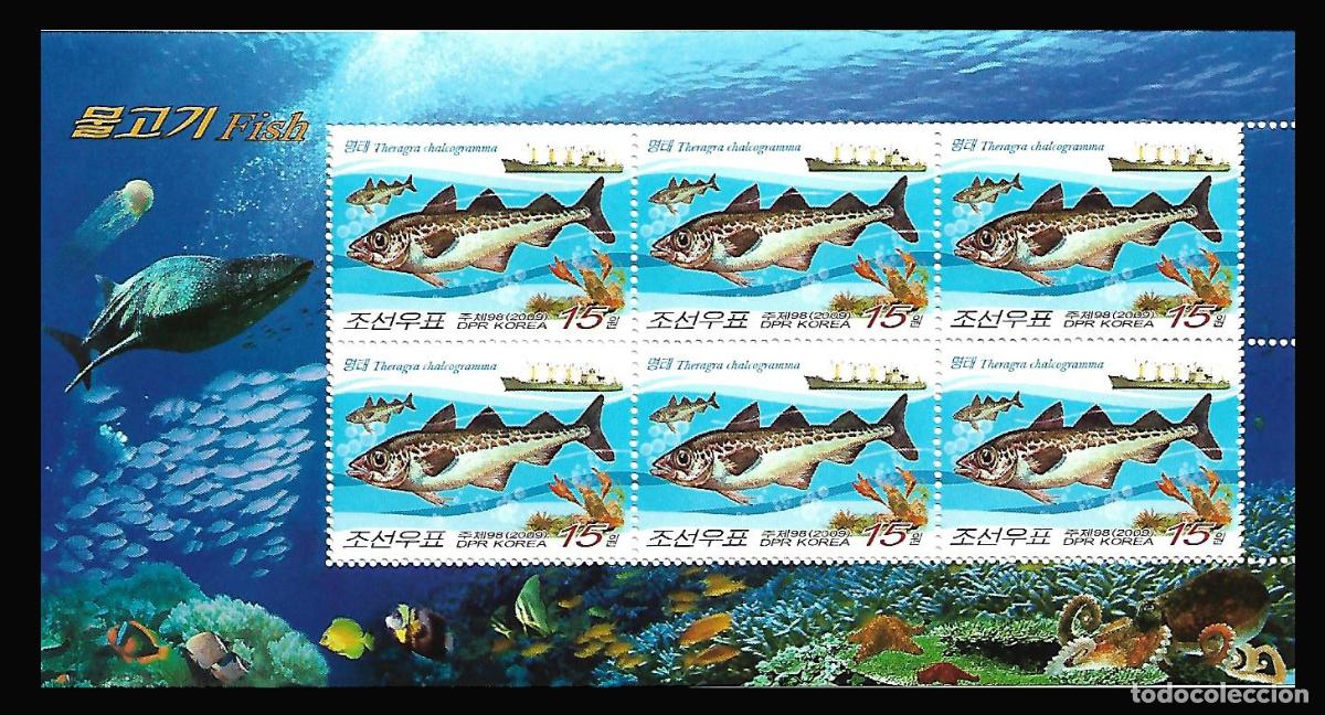 Sellos: RPDC 2009 Pez MNH - Foto 1