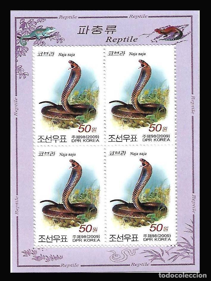 Sellos: RPDC 2009 reptiles MNH - Foto 1