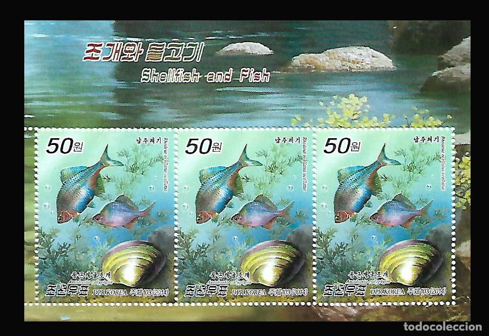 Sellos: RPDC 2014 Mariscos y Pescados MNH - Foto 1