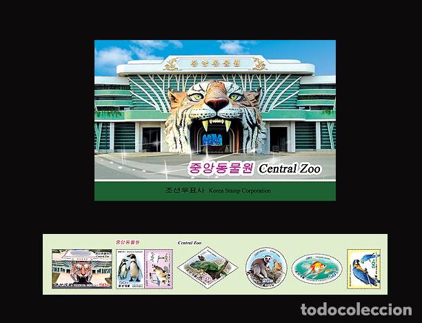 Sellos: RPDC 2017 Zool&oacute;gico Central MNH - Foto 1