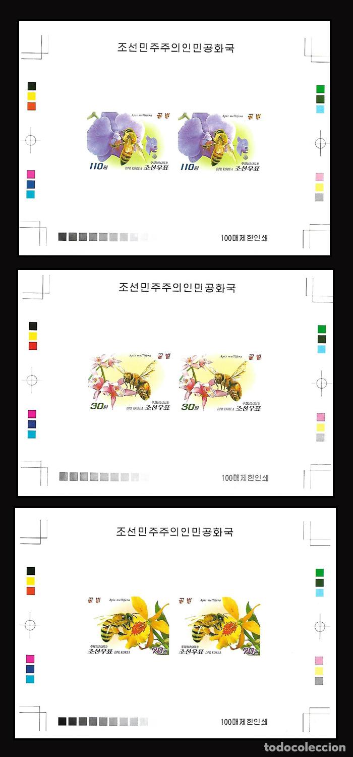 Sellos: RPDC 2013 Abejas MNH - Foto 1