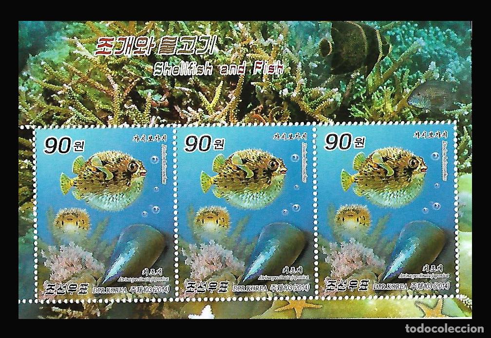 Sellos: RPDC 2014 Mariscos y Pescados MNH - Foto 1