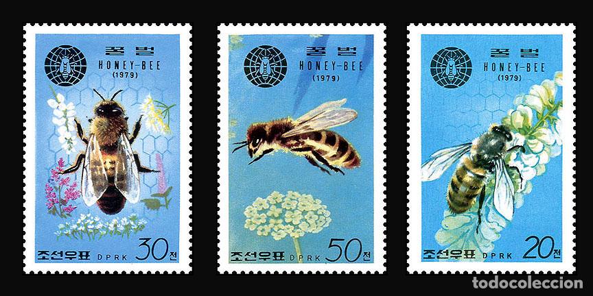 Sellos: RPDC 1979 Abejas insectos MNH - Foto 1