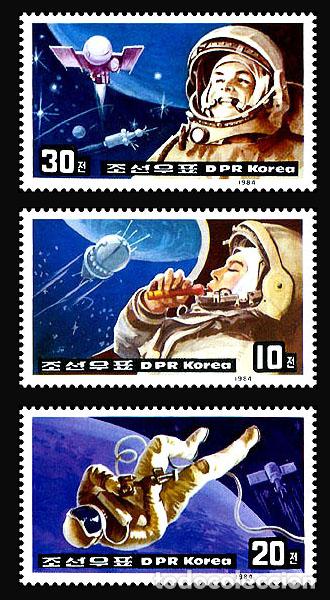 Sellos: RPDC 1984 Exploraci&oacute;n espacial Espacio MNH - Foto 1