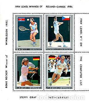 Sellos: RPDC 1986 Tenis Deporte MNH - Foto 1