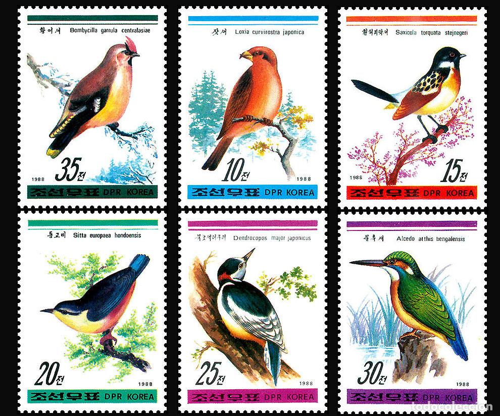 Sellos: RPDC 1988 Aves Aves MNH - Foto 1
