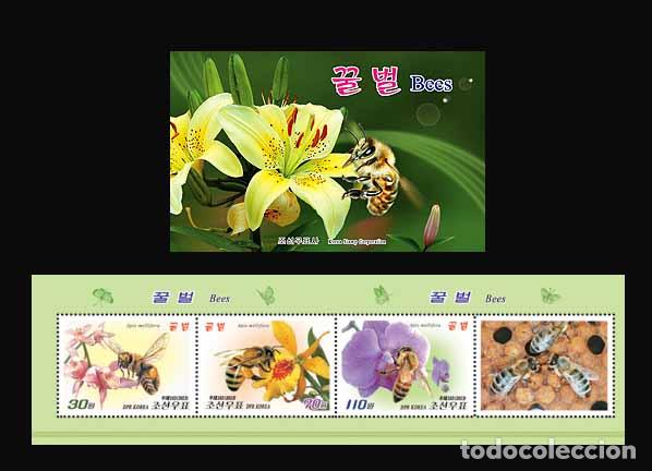 Sellos: RPDC 2013 Abejas MNH - Foto 1