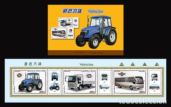 Sellos: RPDC 2018 Veh&iacute;culos MNH - Foto 1