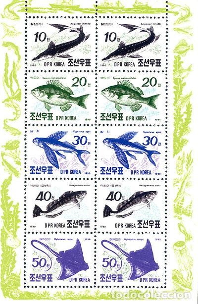 Sellos: RPDC 1990 Pez Pez MNH - Foto 1