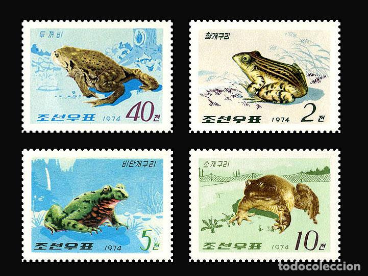 Sellos: RPDC 1974 Anfibios Pez MNH - Foto 1