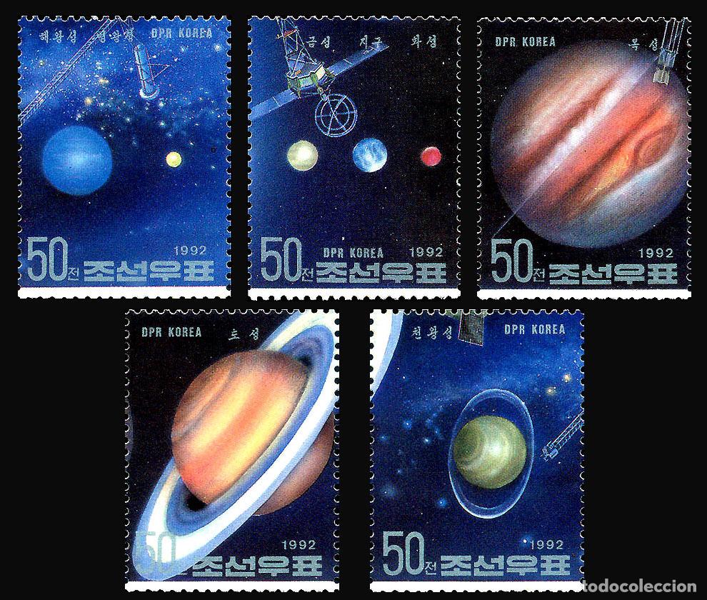 Sellos: RPDC 1992 sistema solar Espacio MNH - Foto 1