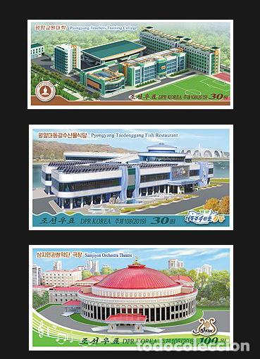 Sellos: RPDC 2019 Edificios monumentales (sellos perforados) Arquitectura MNH - Foto 1