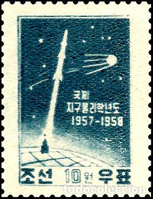 Sellos: RPDC 1958 Lanzamiento de cohete Espacio MNH - Foto 1