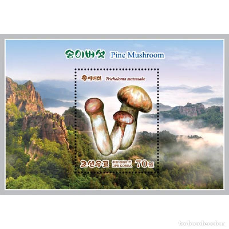 Sellos: RPDC 2017 Seta de pino Hongos MNH - Foto 1