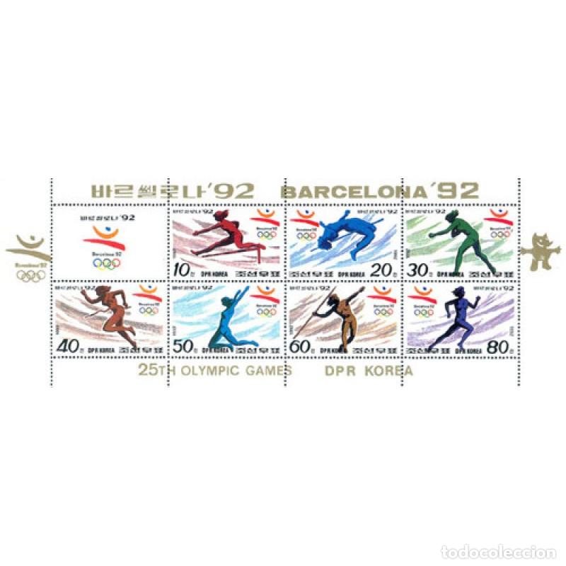 Sellos: RPDC 1992 25&ordf; Olimpiada Deporte MNH - Foto 1