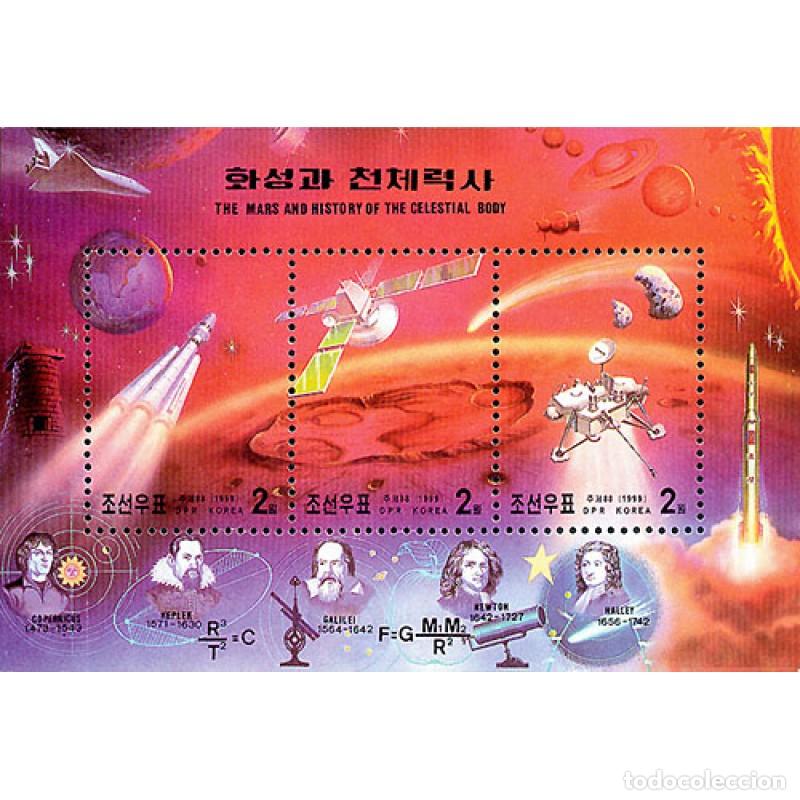 Sellos: RPDC 1999 Marte y la historia del espacio. Espacio MNH - Foto 1