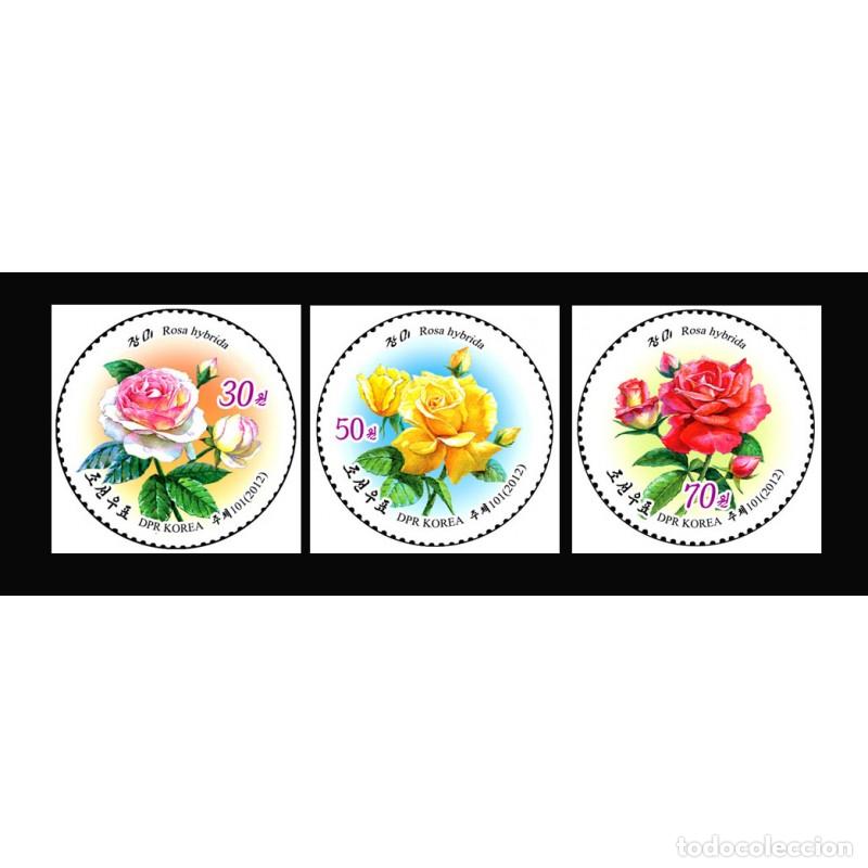 Sellos: RPDC 2012 Rosa rosas MNH - Foto 1