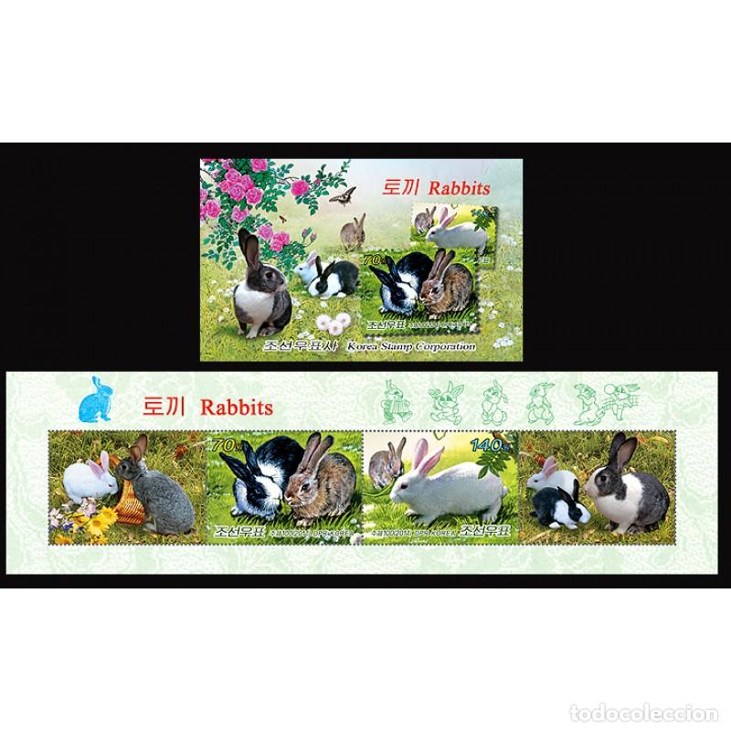 Sellos: RPDC 2011 Conejos Conejos MNH - Foto 1