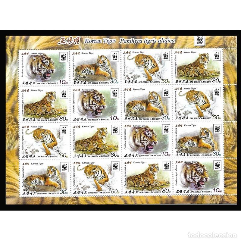 Sellos: RPDC 2017 tigre coreano tigres MNH - Foto 1