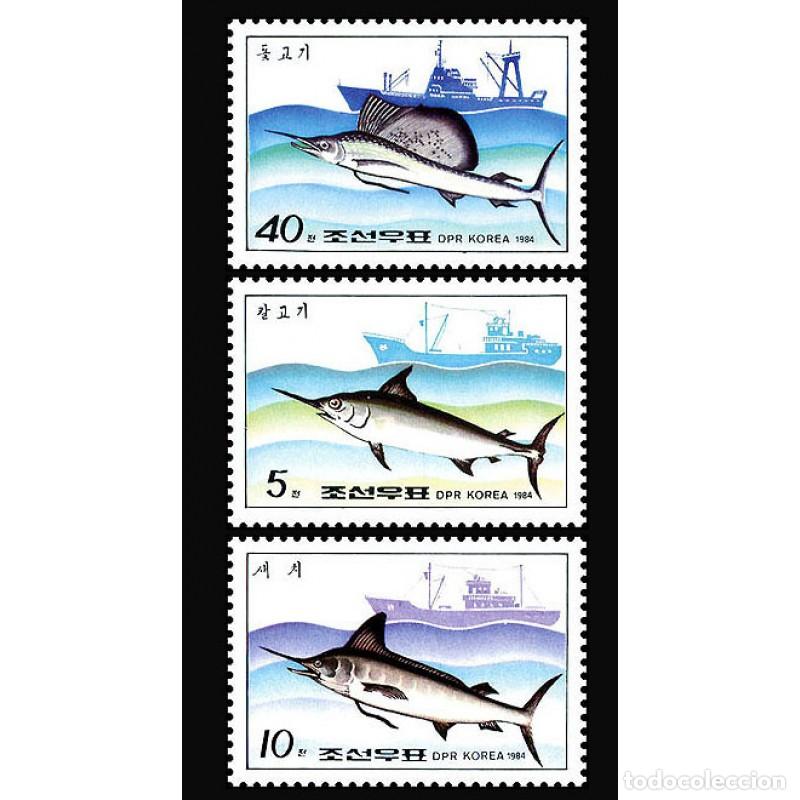 Sellos: RPDC 1984 Peces y barcos Buques MNH - Foto 1