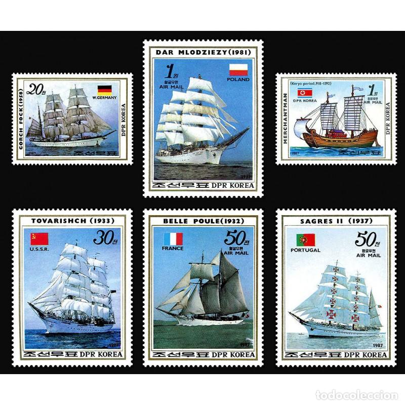 Sellos: RPDC 1987 Veleros Buques MNH - Foto 1