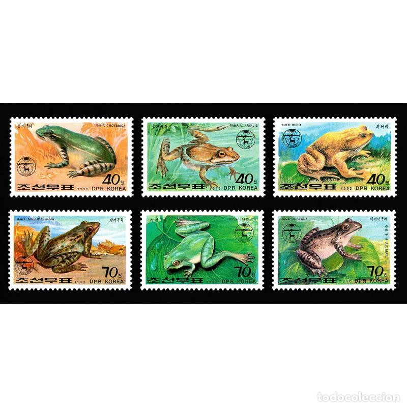 Sellos: RPDC 1992 ranas Sapos y ranas MNH - Foto 1