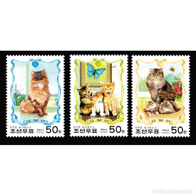 Sellos: RPDC 2000 gatos gatos MNH - Foto 1