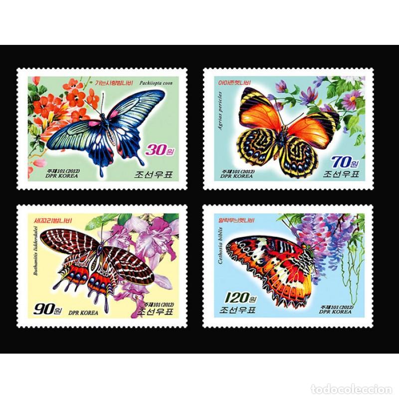 Sellos: RPDC 2012 mariposas mariposas MNH - Foto 1