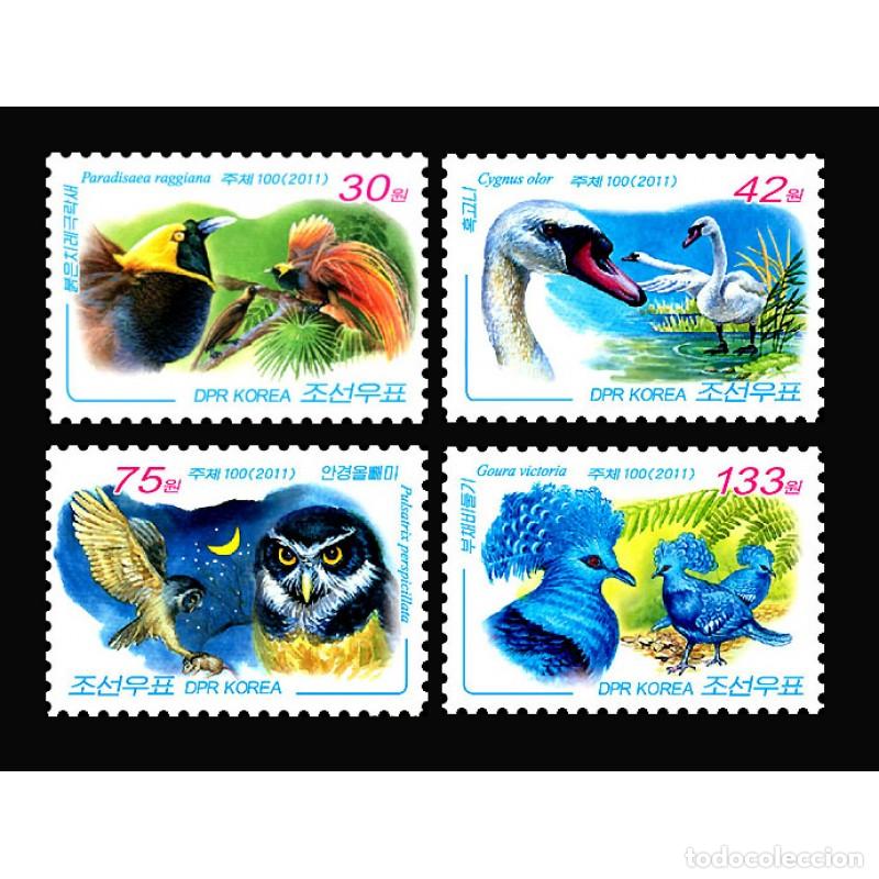 Sellos: RPDC 2011 Aves Aves MNH - Foto 1