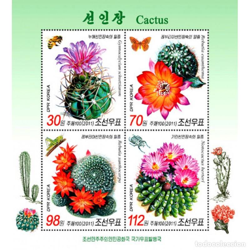 Sellos: RPDC 2011 Cactus cactus MNH - Foto 1