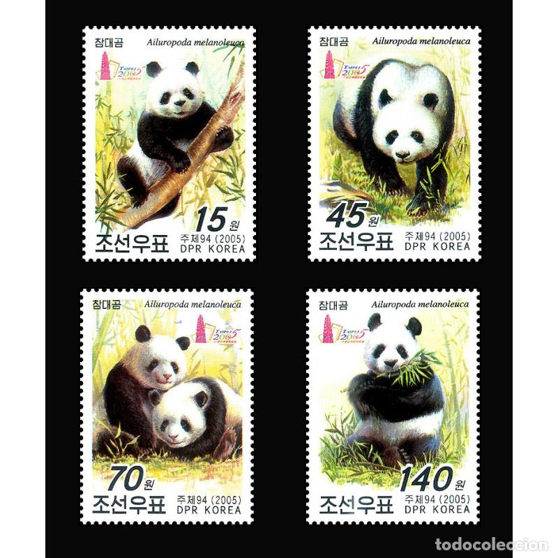 Sellos: RPDC 2005 Panda - sobreimpresi&oacute;n Los osos MNH - Foto 1