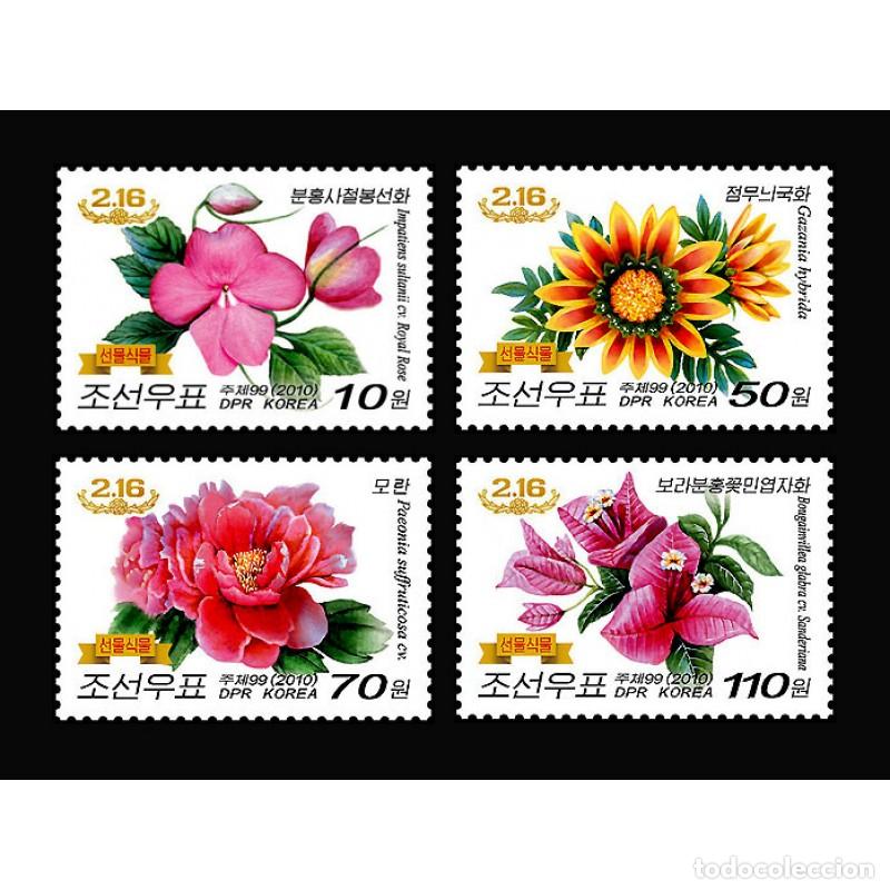 Sellos: RPDC 2010 flores flores MNH - Foto 1