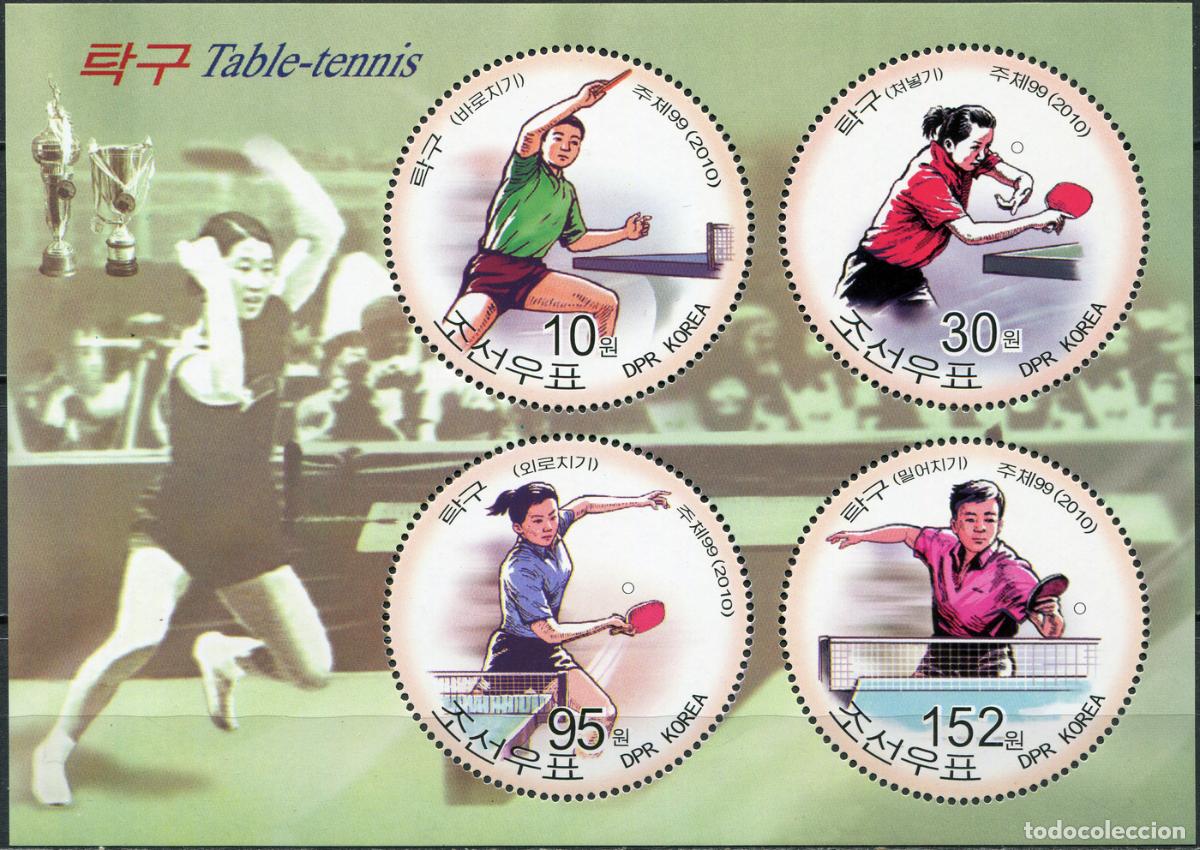 Sellos: RPDC 2010 Tenis de mesa Deporte MNH - Foto 1