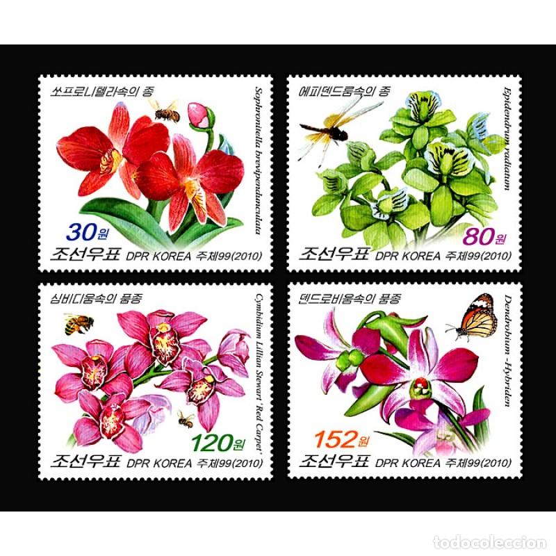 Sellos: RPDC 2010 orqu&iacute;deas orqu&iacute;deas MNH - Foto 1
