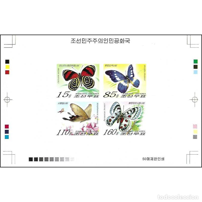 Sellos: RPDC 2007 mariposas mariposas MNH - Foto 1
