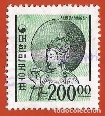 Sellos: Corea del Sur. 1965. Scott # 373. Bodhisattva. Templo de la Caverna - Foto 1