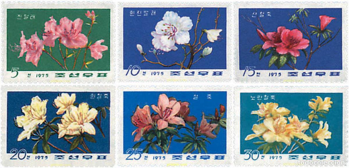 Sellos: 96047 MNH COREA DEL NORTE 1975 AZALEAS - Foto 1