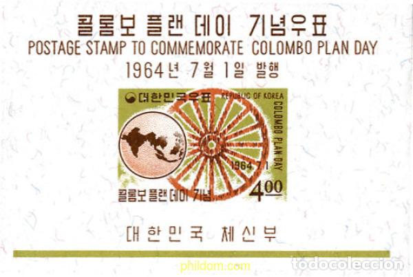 Sellos: 160133 MNH COREA DEL SUR 1964 DIA DEL PLAN COLOMBO - Foto 1